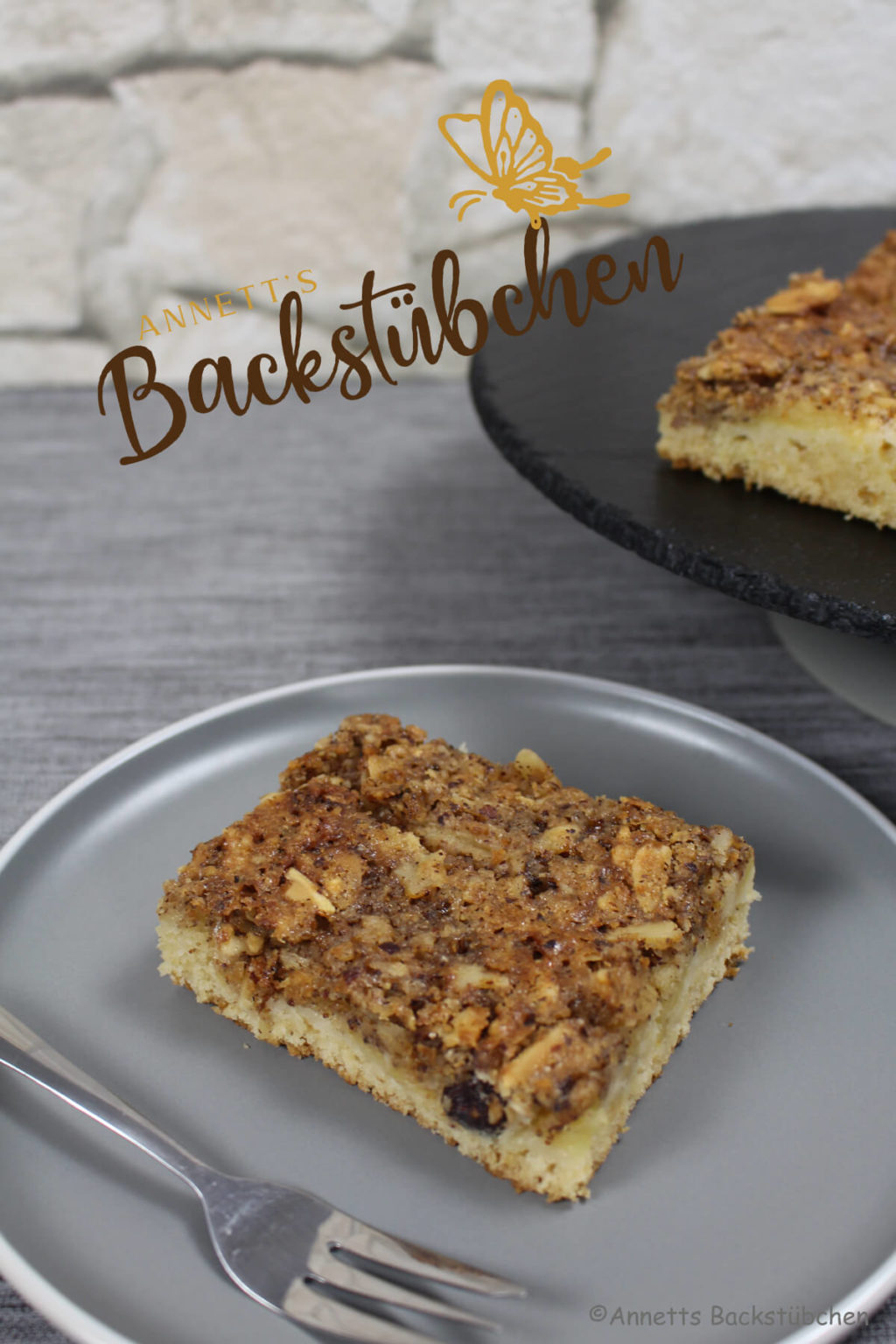Apfelkuchen mit Nüssen - Annetts Backstübchen